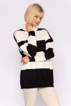 1/4 Zip Knit In Black -Fashion Clothing Accessories Store carraig donn 14 zip knit in black 251225