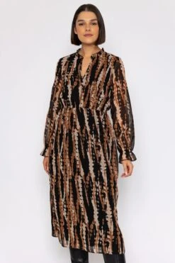 Midi Dress In Animal Print -Fashion Clothing Accessories Store carraig donn 23aw printed midi dress 143870