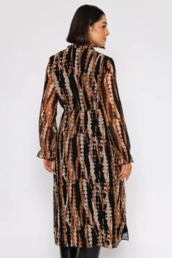 Midi Dress In Animal Print -Fashion Clothing Accessories Store carraig donn 23aw printed midi dress 911842