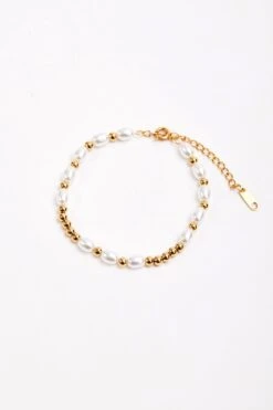 Beaded Pearl Bracelet 7 Beaded Pearl Bracelet -Fashion Clothing Accessories Store carraig donn 24ss bracelet 837073