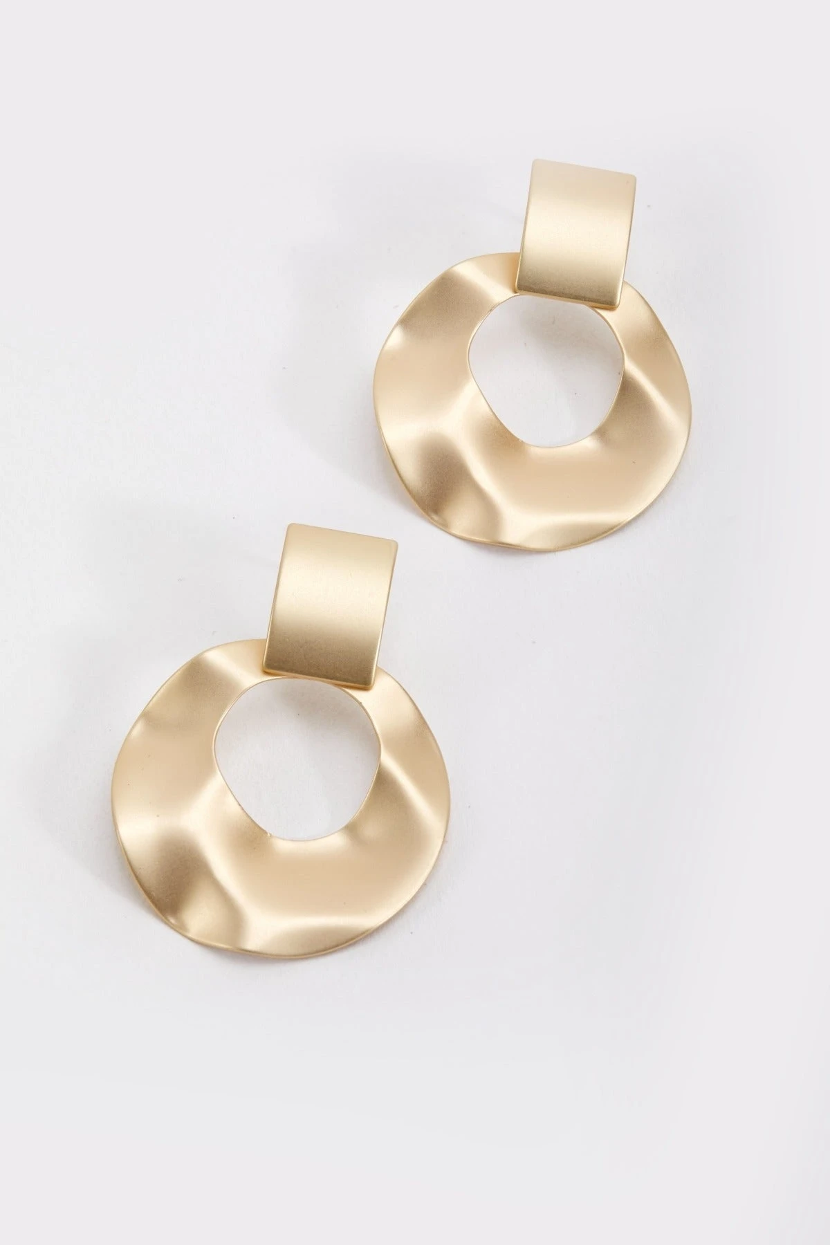 Gold Disc Drop Earrings 3 Gold Disc Drop Earrings