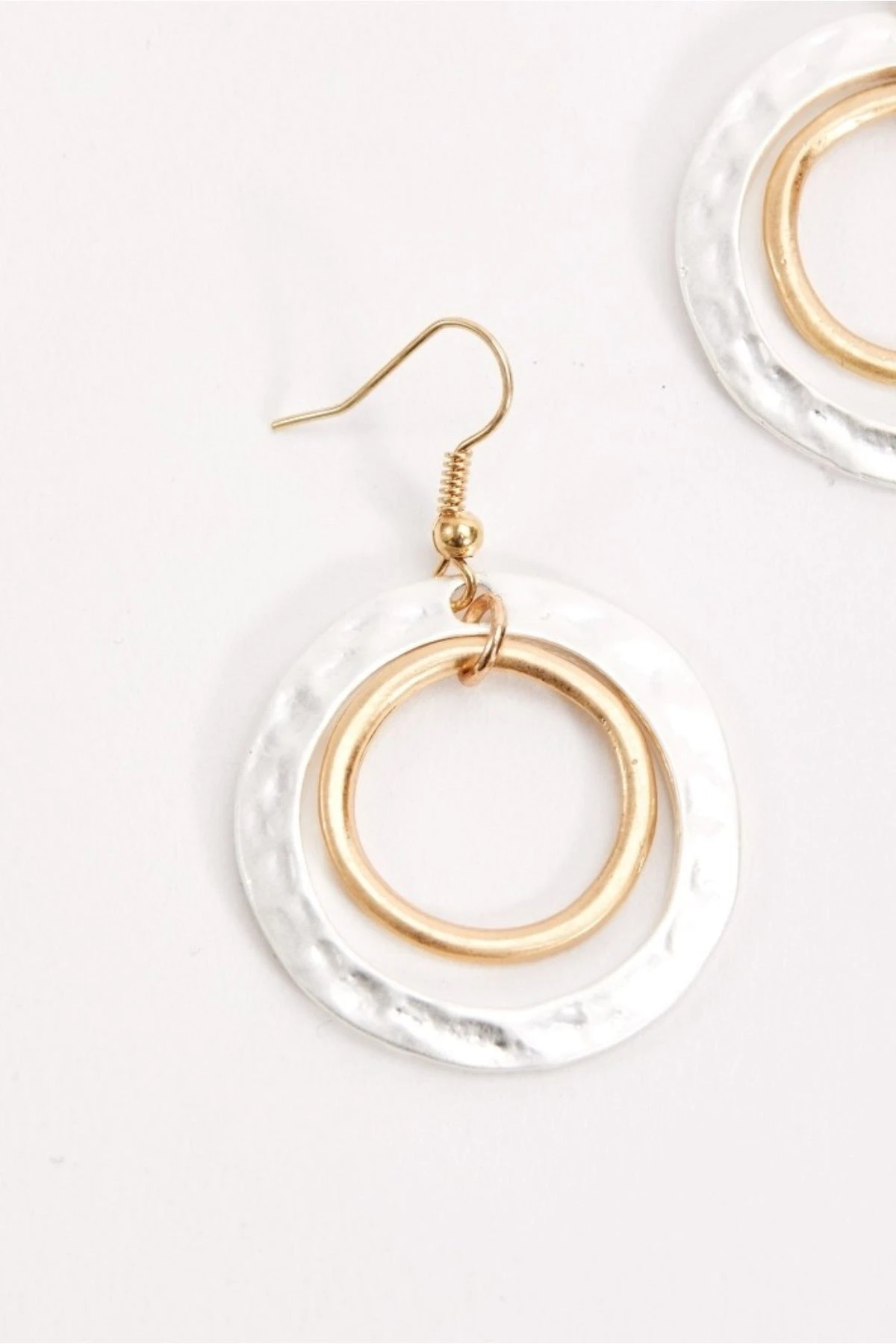 Silver And Gold Circle Earrings 4 Silver And Gold Circle Earrings - Image 2