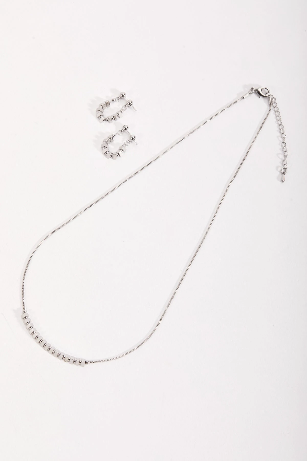 Silver Beaded Earrings 4 Silver Beaded Earrings - Image 2