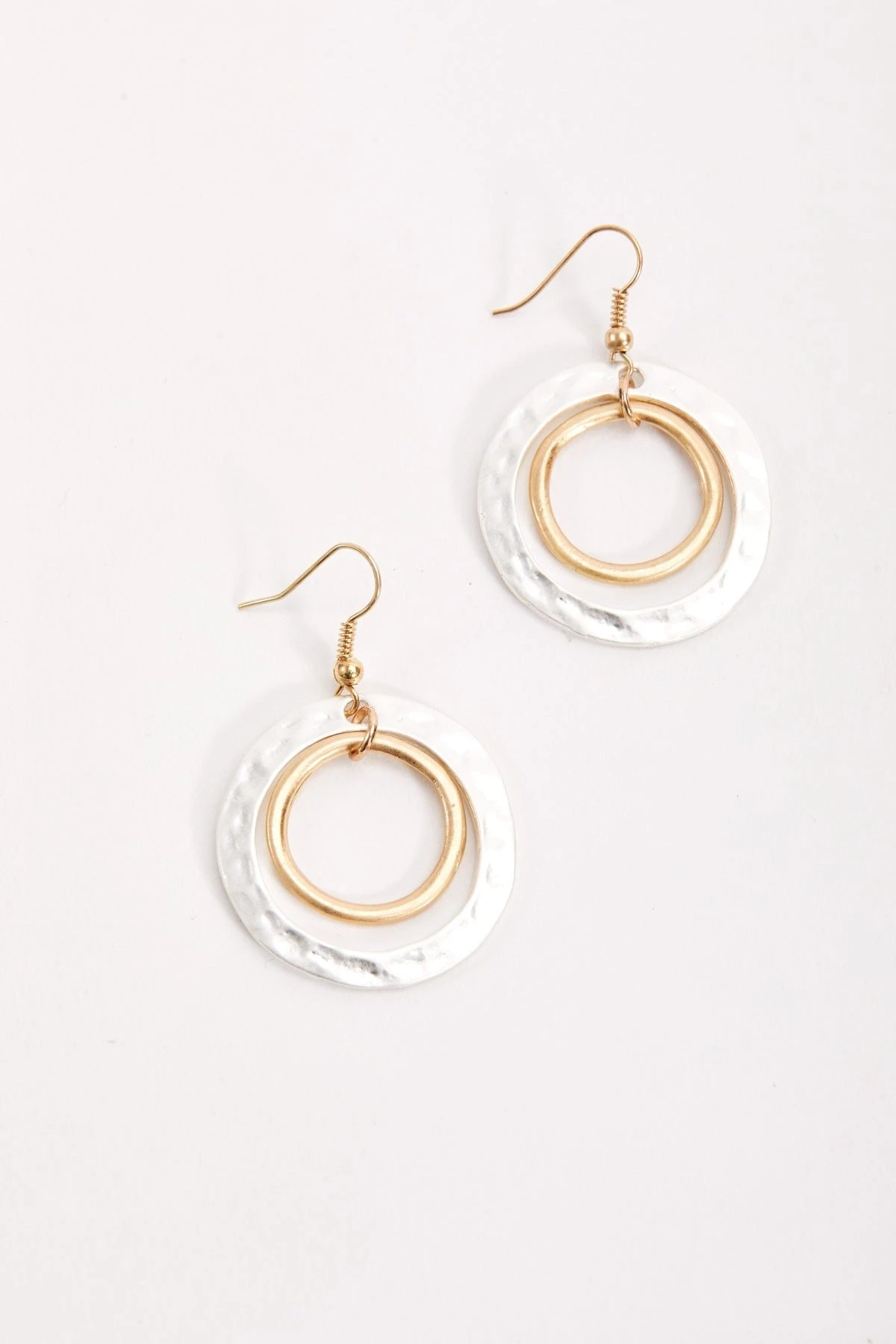 Silver And Gold Circle Earrings 3 Silver And Gold Circle Earrings