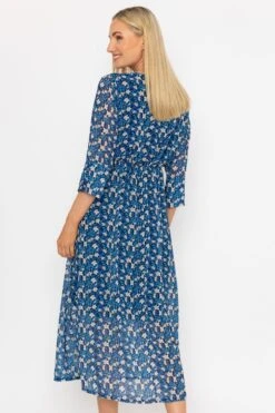 Kerry Midi Dress In Navy Print 9 Kerry Midi Dress In Navy Print -Fashion Clothing Accessories Store carraig donn 24ss kerry dress 905692