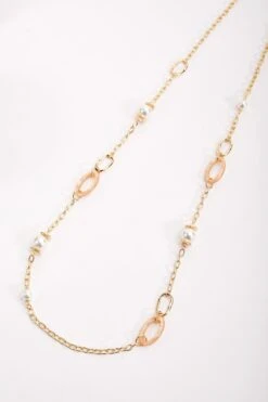 Glass Pearl Link Necklace -Fashion Clothing Accessories Store carraig donn 24ss necklace 392546