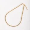 Gold Rope Chain Necklace