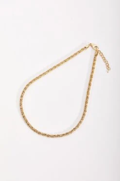 Gold Rope Chain Necklace