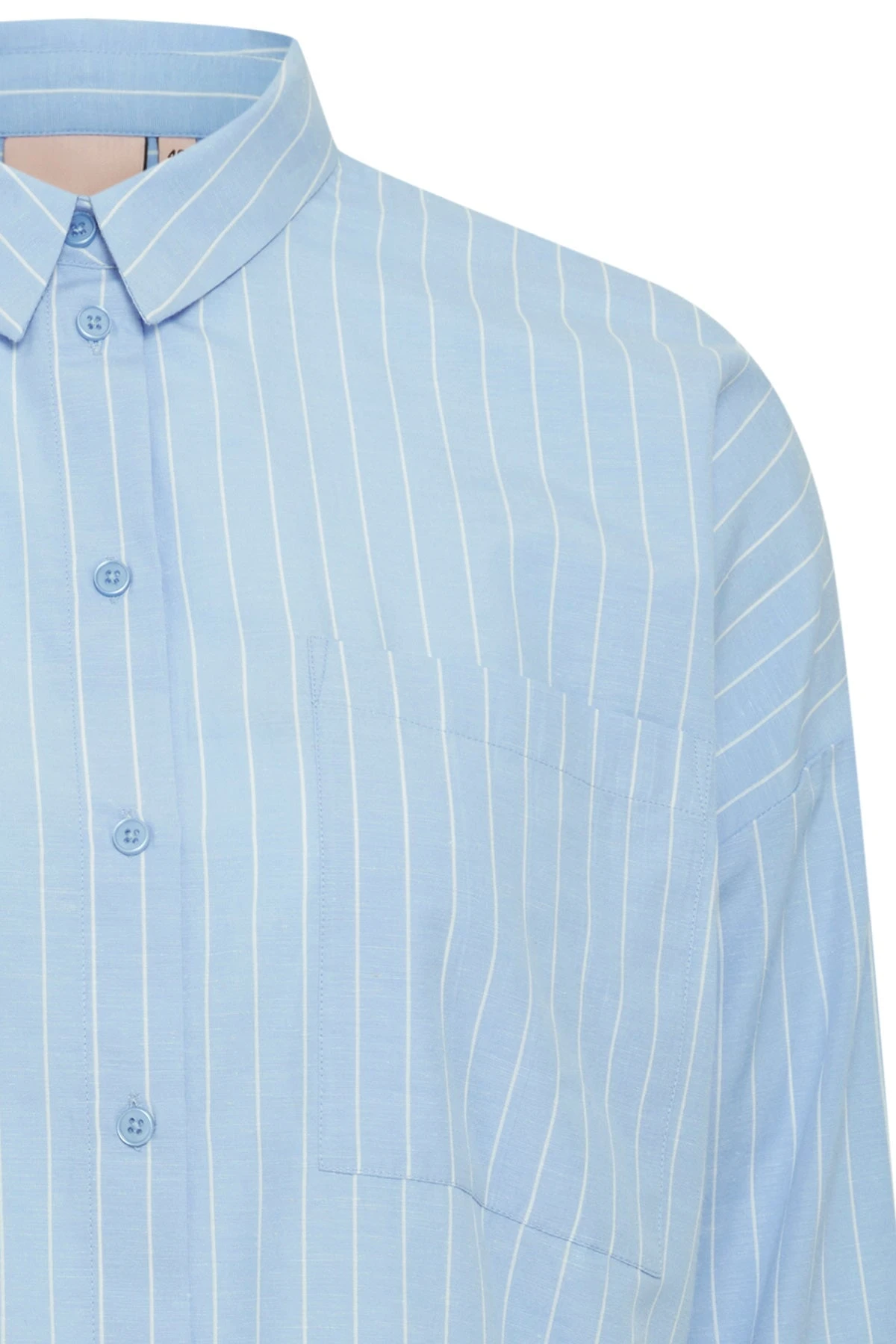 Blue Cotton Long Sleeve Shirt 8 Blue Cotton Long Sleeve Shirt - Image 6