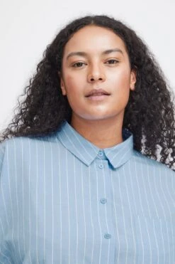 Blue Cotton Long Sleeve Shirt