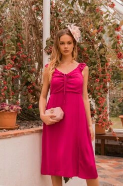 Adeline Pink Midi Dress -Fashion Clothing Accessories Store carraig donn adeline pink midi dress 413224