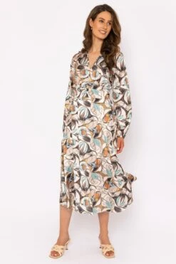 Alina Cream Print Midi Dress -Fashion Clothing Accessories Store carraig donn alina cream print midi dress 535503