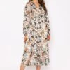 Alina Cream Print Midi Dress 1 Alina Cream Print Midi Dress -Fashion Clothing Accessories Store carraig donn alina cream print midi dress 703508