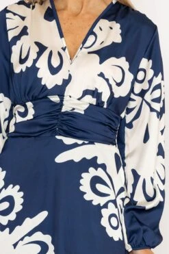 Alina Midi Dress In Navy Print 9 Alina Midi Dress In Navy Print -Fashion Clothing Accessories Store carraig donn alina midi dress in navy print 564566
