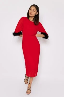 Amelia Midi Dress In Red 16 Amelia Midi Dress In Red -Fashion Clothing Accessories Store carraig donn amelia midi dress in red 288228