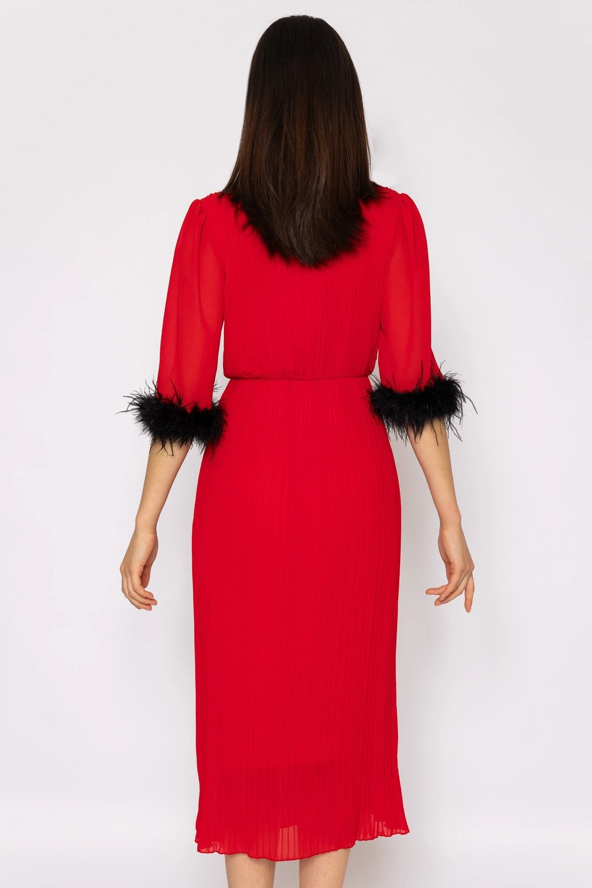 Amelia Midi Dress In Red 10 Amelia Midi Dress In Red - Image 8