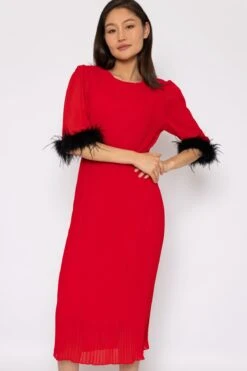 Amelia Midi Dress In Red 13 Amelia Midi Dress In Red -Fashion Clothing Accessories Store carraig donn amelia midi dress in red 370121