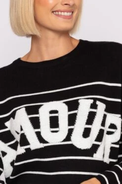 Amour Knit In Black -Fashion Clothing Accessories Store carraig donn amour knit in black 154715