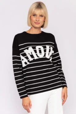 Amour Knit In Black -Fashion Clothing Accessories Store carraig donn amour knit in black 817537