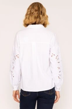 Anglaise Sleeve Blouse In White -Fashion Clothing Accessories Store carraig donn anglaise sleeve blouse in white 832345