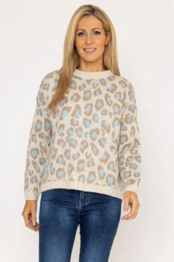 Animal Knit In Multi Print