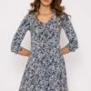 Aoife Dress In Navy Print -Fashion Clothing Accessories Store carraig donn aoife dress in navy print 497729