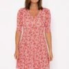Aoife Red Print Dress