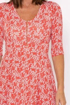 Aoife Red Print Dress -Fashion Clothing Accessories Store carraig donn aoife red print dress 855752