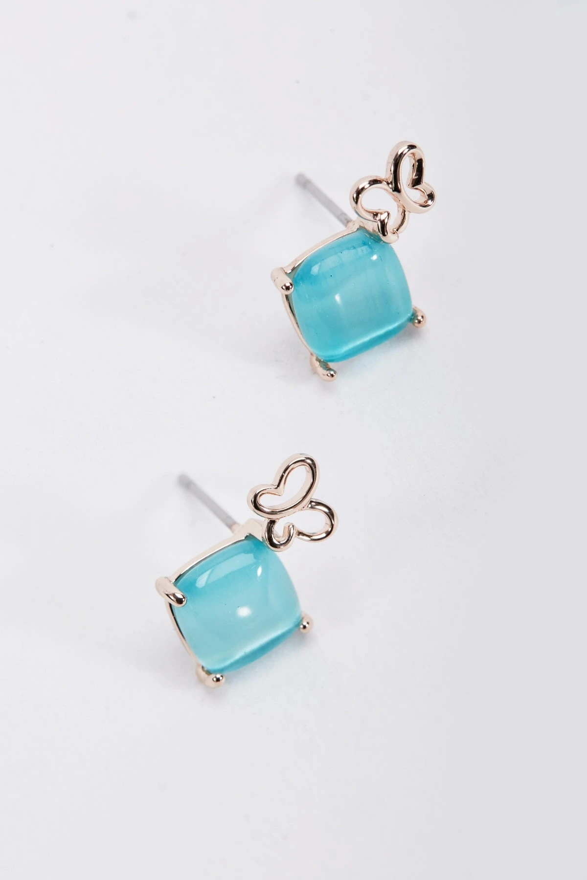Aqua Stone Butterfly Earrings 3 Aqua Stone Butterfly Earrings