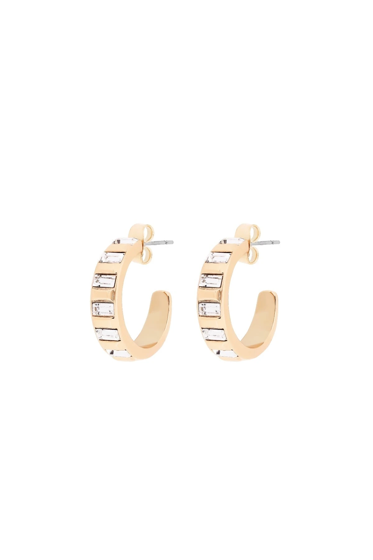 Art Deco Hoop Earrings In Gold 3 Art Deco Hoop Earrings In Gold