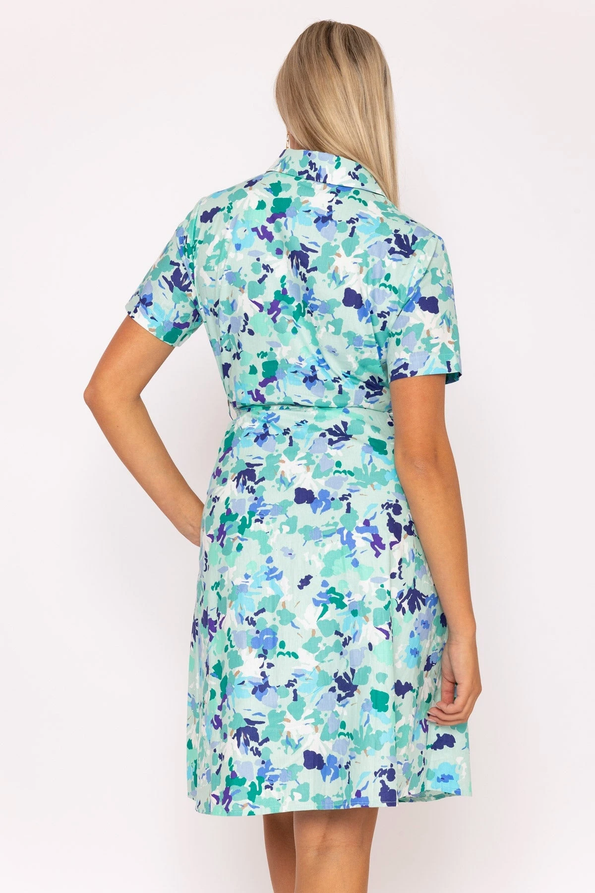 Aurora Blue Printed Shirt Dress 8 Aurora Blue Printed Shirt Dress - Image 6