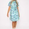 Aurora Blue Printed Shirt Dress