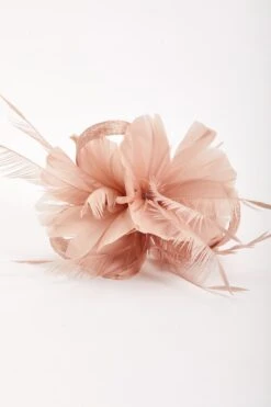 Baby Pink Feather Flower Fascinator -Fashion Clothing Accessories Store carraig donn baby pink feather flower fascinator 182534