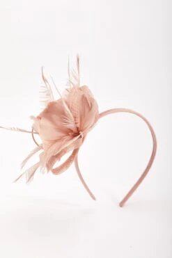 Baby Pink Feather Flower Fascinator -Fashion Clothing Accessories Store carraig donn baby pink feather flower fascinator 185215