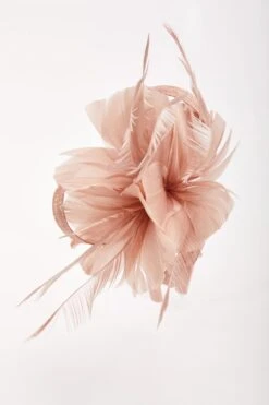Baby Pink Feather Flower Fascinator -Fashion Clothing Accessories Store carraig donn baby pink feather flower fascinator 509327