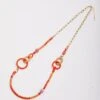 Beaded Orange Link Necklace 2 Beaded Orange Link Necklace -Fashion Clothing Accessories Store carraig donn beaded orange link necklace 112871