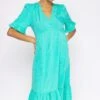 Betty Midi Dress In Aqua Print