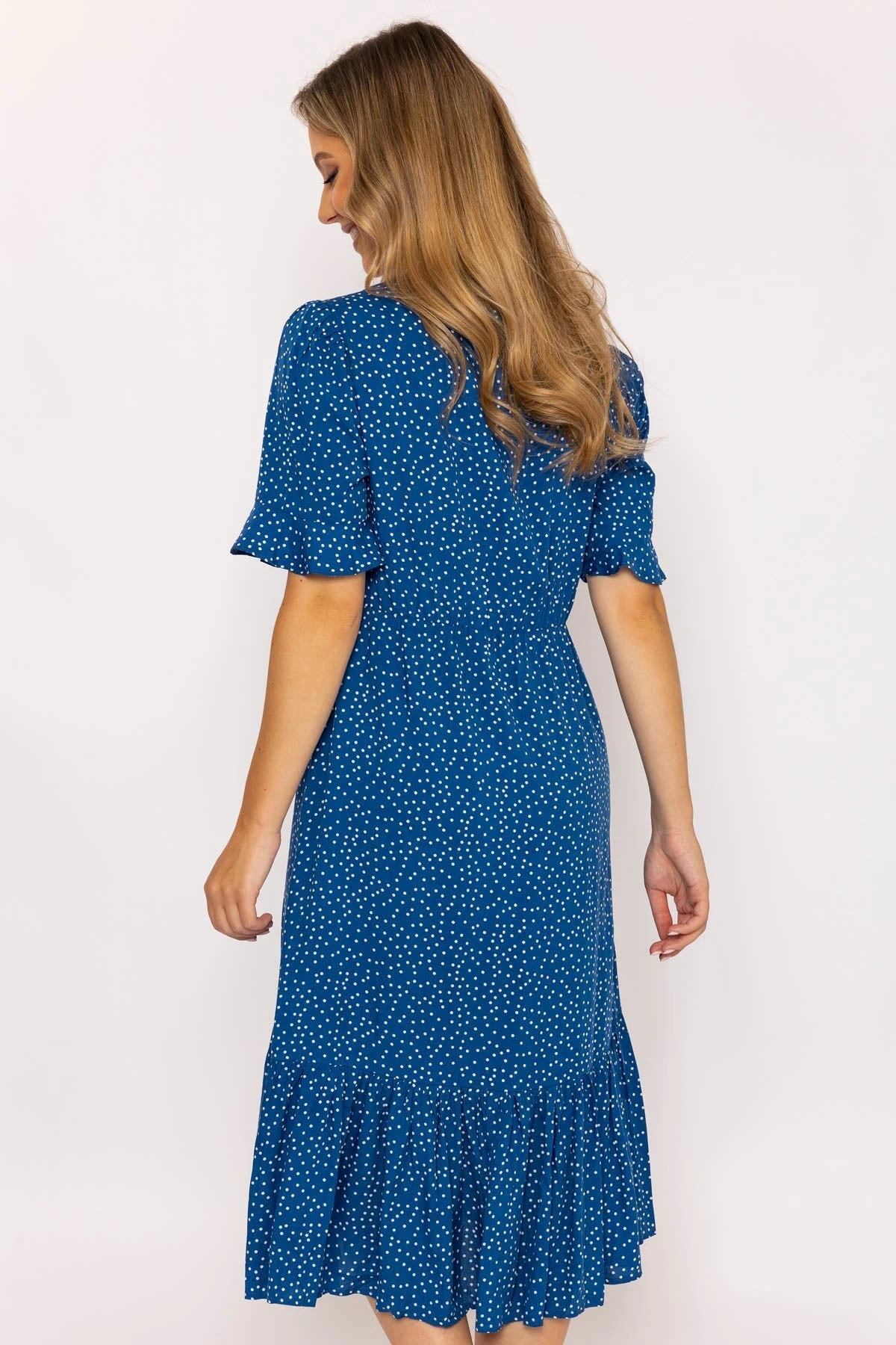 Betty Midi Dress In Blue Print 8 Betty Midi Dress In Blue Print - Image 6