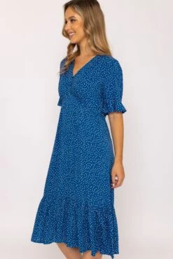 Betty Midi Dress In Blue Print 12 Betty Midi Dress In Blue Print -Fashion Clothing Accessories Store carraig donn betty midi dress in blue print 625841
