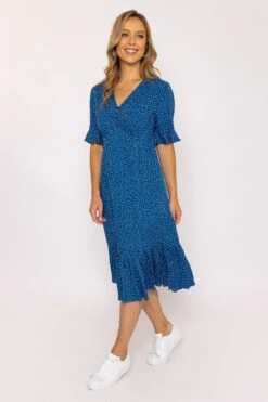 Betty Midi Dress In Blue Print 11 Betty Midi Dress In Blue Print -Fashion Clothing Accessories Store carraig donn betty midi dress in blue print 658758