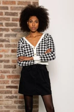 Black Cord Cargo Skirt