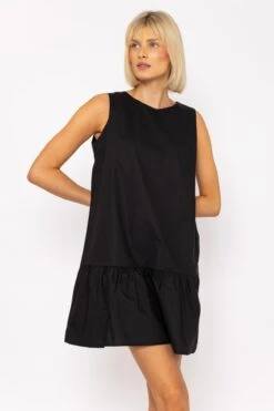 Black Poplin Mini Dress -Fashion Clothing Accessories Store carraig donn black poplin mini dress 493043