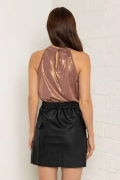 Black PU Cargo Skirt -Fashion Clothing Accessories Store carraig donn black pu cargo skirt 622894