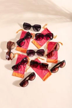 Black Sunglasses With Links Detail On Arms -Fashion Clothing Accessories Store carraig donn black sunglasses with links detail on arms 121395