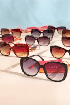 Black Sunglasses With Links Detail On Arms -Fashion Clothing Accessories Store carraig donn black sunglasses with links detail on arms 605916