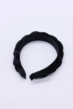 Black Velvet Plaited Hairband -Fashion Clothing Accessories Store carraig donn black velvet plaited hairband 883313