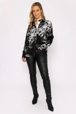 Blouse In Monochrome Print -Fashion Clothing Accessories Store carraig donn blouse in monochrome print 816361