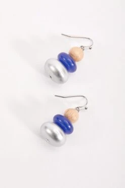 Blue Beaded Earrings