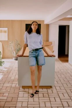 B.young Blue Bymarlotte Jumper -Fashion Clothing Accessories Store carraig donn blue bymarlotte jumper 910394