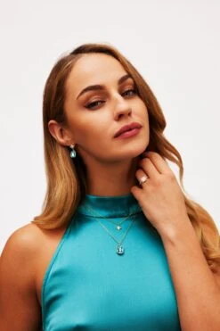 Blue Crystal Star Necklace